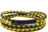 Lederkette Lederband Herren Halskette Schwarz Gelb 17-100 Produktbild-Vorschau 1
