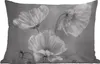 MuchoWow® Outdoor Kissen - Stilleben - Blumen - Schwarz und Produktbild-Vorschau 1
