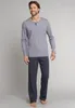 Schiesser Herren Schlafanzug lang anthrazit 62  ST Produktbild-Vorschau 4