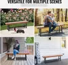 Gartenbank 160cm Holz 227kg Park Terrasse Parkbank Sitzbank Produktbild-Vorschau 6