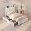 Letto imbottito INONEFT, 90x200 cm, con illuminazione LED e Anteprima dell’immagine prodotto 7