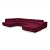 A large, U-shaped sectional sofa in a deep red color is shown against a white background. Produktbild-Vorschau