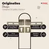 Marketing image showcasing door handles and related accessories with feature callouts. Produktbild-Vorschau