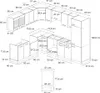 Vicco Eckküche R-Line, 227 x 287 cm , AP Marmor, Produktbild-Vorschau 2