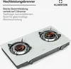 Klarstein Barzona Gaskochfeld, 2-Brenner Edelstahl & Glas, Produktbild-Vorschau 4
