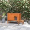 PawHut Katzenhaus aus Holz, Katzenhöhle Outdoor, Isolierte Produktbild-Vorschau 9