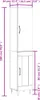 vidaXL Highboard dąb wędzony 34,5x34x180 cm materiał Podgląd zdjęcia produktu 8