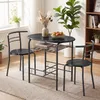 HOMCOM 3-delige eethoek: eettafel met 2 stoelen en een Productafbeelding-voorbeeld 2