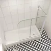 AICA 90cmx140cm Weiß Badewannenaufsatz 6mm NANO ESG-glas Produktbild-Vorschau 2