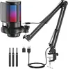 USB Gaming Mikrofon, RGB Computer-Mikrofon mit Arm, Produktbild-Vorschau 1