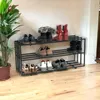 DanDiBo Schuhregal Metall Schwarz 3 Ebenen 96552 Produktbild-Vorschau 5