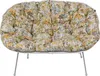 A floral patterned cushion on a metal frame. Produktbild-Vorschau