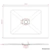 SMC Duschwanne 140x100cm weiß Steinoptik mit Ablaufgarnitur Produktbild-Vorschau 3