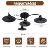 ZMH lampa sufitowa czarna vintage E27 z 4 płomieniami Podgląd zdjęcia produktu 3