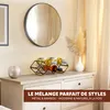 eluno Casier à vin pour 5 bouteilles, en métal et bambou, Voir les images du produit 4