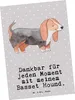 Mr. & Mrs. Panda Postkarte Basset Hound Moment - Grau Produktbild-Vorschau 1