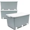 3 Aufbewahrungsboxen mit Deckel und Rollen 50L - Produktbild-Vorschau 1