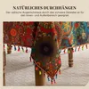Boho Tischdecke mit Quaste, Wasserdichte Vintage Bunt Produktbild-Vorschau 9