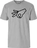 Huuraa Herren T-Shirt Reingeguckt Hand S Sport Grey Bio Produktbild-Vorschau 2