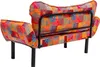 A rear view of a colorful patchwork sofa bed. Produktbild-Vorschau