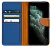 A flip case wallet for a smartphone, showing the interior card slots and the phone screen. Produktbild-Vorschau