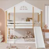 Flieks Etagenbett 90x200cm mit Rausfallschutz, Kinderbett Produktbild-Vorschau 1