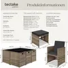 tectake® Rattan Sitzgruppe Malaga inkl. Schutzhülle, Produktbild-Vorschau 7