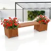 Mucola Gartenbank mit Blumenkästen Holzbank Holz Garten Produktbild-Vorschau 8
