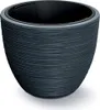 A dark gray, textured planter with a black inner pot, shown against a white background. Podgląd zdjęcia produktu
