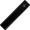 The back of a black TV remote control is shown against a white background. Produktbild-Vorschau