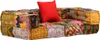 vidaXL Pouf modulare a 2 posti in tessuto patchwork Anteprima dell’immagine prodotto 8