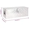 vidaXL Aufbewahrungsbox Silbern 70x31x27 cm Aluminium Produktbild-Vorschau 15