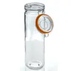A clear glass jar with an orange seal and wire closure, shown against a white background. Produktbild-Vorschau