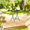 Relaxdays Gartentisch Rattan-Optik, rund, HxD: 75 x 60 cm, Produktbild-Vorschau 2