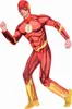 A man wearing a Flash costume, posed in a running stance against a white background. Produktbild-Vorschau