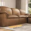 Ecksofa 3-Sitzer mit Longchair 280cm, Weiches Lederoptik Produktbild-Vorschau 7