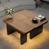 Moderner Couchtisch mit LED, 2‑in‑1‑Design Sofatisch, frei Produktbild-Vorschau 8