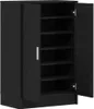 vidaXL Schuhschrank Schwarz Eichen-Optik 60x35x92 cm Produktbild-Vorschau 4
