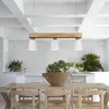 ZMH Lampe pendante de table en bois Lampe pendante blanc Voir les images du produit 3