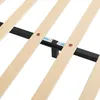 Close-up view of wooden slats attached to a black metal bed frame. Produktbild-Vorschau