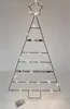 A black metal Christmas tree decoration with lights and a star on top, displayed against a white background. Produktbild-Vorschau