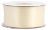 38mm breites, 20m langes, doppelseitig glänzendes Satinband in ivory auf Rolle. Perfekt für Bastelprojekte und Geschenkverpackungen Produktbild-Vorschau
