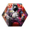 DEQOART Glasbild Echtglas 55x48 cm 'Gorilla Lounge' Produktbild-Vorschau 2