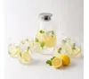 Glaskaraffe 2,5L Set mit 6 Gläsern Edelstahldeckel Produktbild-Vorschau 1