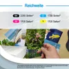 A collage of images showing printer ink yield information and various photographs. Produktbild-Vorschau