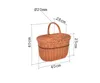 Aqbau® Natural Weiden-Picknickkorb mit Deckel 40 x 40 x 28 Produktbild-Vorschau 5