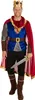 A man dressed as a king, holding a toy sword. Produktbild-Vorschau