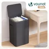 VOUNOT® Wäschekorb 90L, Wäschesammler mit Deckel  Anthrazit Produktbild-Vorschau 2