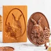 Holz-Keksausstecher Prägeform 10x10x2 cm, 3D Geschnitzte Produktbild-Vorschau 2