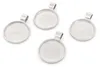 Vintageparts Fassungen für 20 mm Cabochons silberfarben Produktbild-Vorschau 1